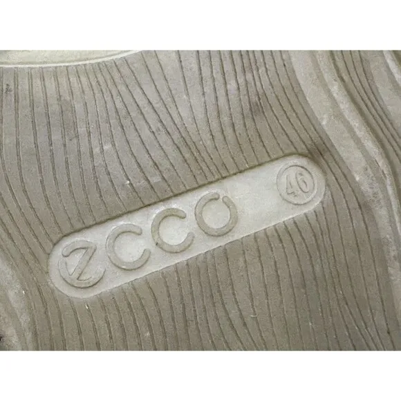 ECCO Men's Comfort Casual Shoes Size EU 46 US 12 Perforated Leather Gray