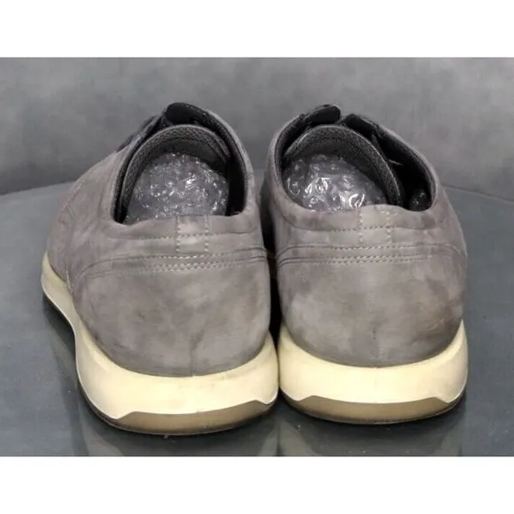 ECCO Men's Comfort Casual Shoes Size EU 46 US 12 Perforated Leather Gray