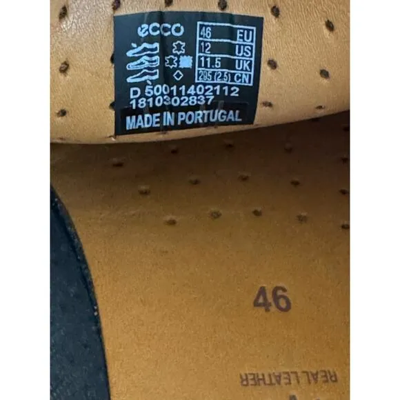 ECCO Men's Irving Brown Nubuck Leather Comfort Slip On Walking Shoes Sz 12