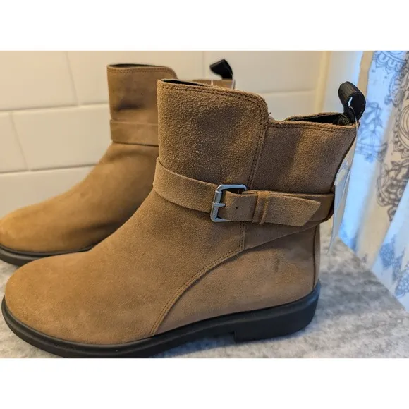ECCO Metropole Amsterdam Leather Waterproof Boot In Camel Size EU 39, 8.5, BNWT