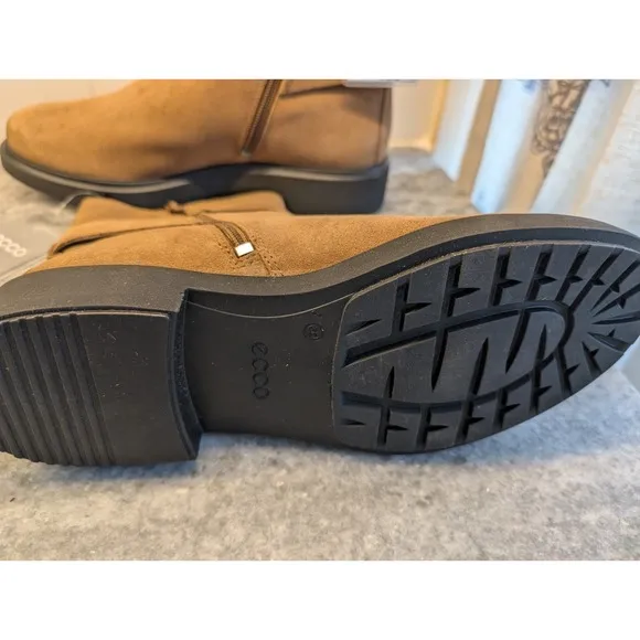 ECCO Metropole Amsterdam Leather Waterproof Boot In Camel Size EU 39, 8.5, BNWT