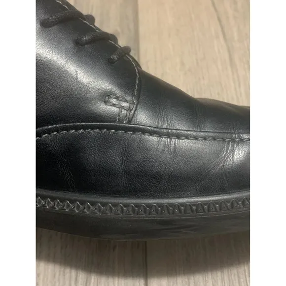 Ecco Oxford Men’s Size EU 40 US 6-6.5 Black Leather Lace Up Comfort Dress Shoes