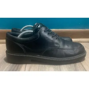 Ecco Oxford Men’s Size EU 40 US 6-6.5 Black Leather Lace Up Comfort Dress Shoes