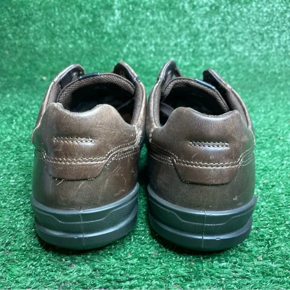 Ecco Oxford Sneaker Shoes Mens Sz 11 / 45 Brown Leather Comfort Casual