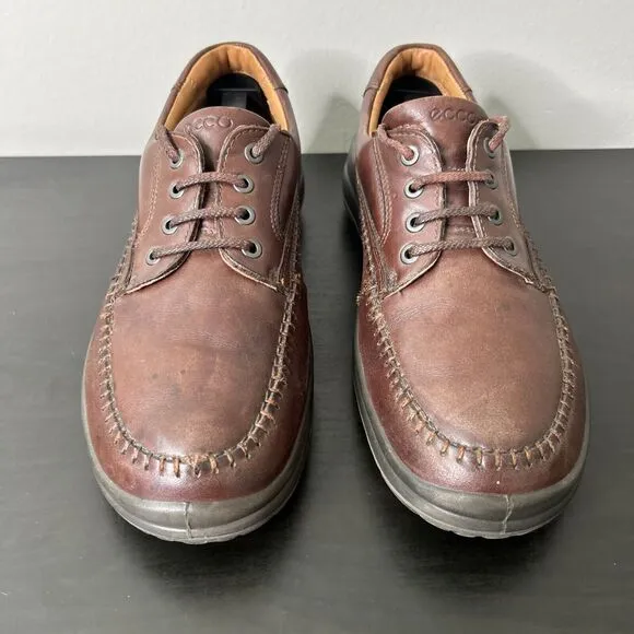 ECCO Seawalker Brown Leather Casual Oxfords Walking Shoes Men's 45 EU 11.5 US