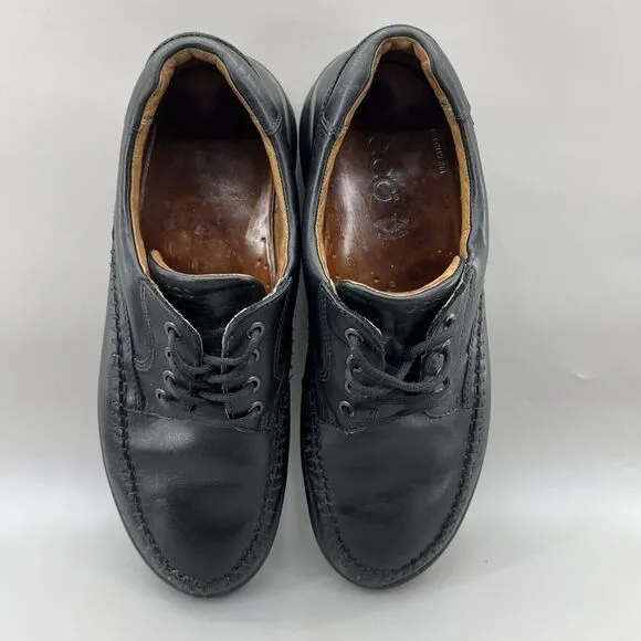 Ecco Seawalker Walking Shoes Men Size 10.5 US, 44 EU Black Leather Comfort Shoes