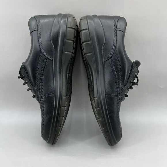 Ecco Seawalker Walking Shoes Men Size 9 US, 42 EU Black Leather Comfort Shoes