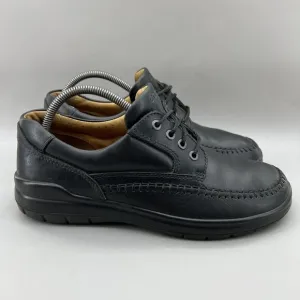 Ecco Seawalker Walking Shoes Men Size 9 US, 42 EU Black Leather Comfort Shoes