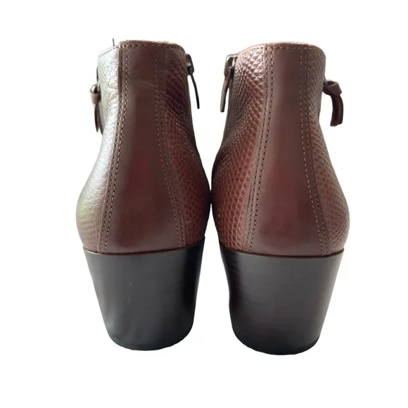 ECCO Shape M 35 Zip Ankle Boots Womens EU 42 US 11 / 11.5 Brown Leather Booties