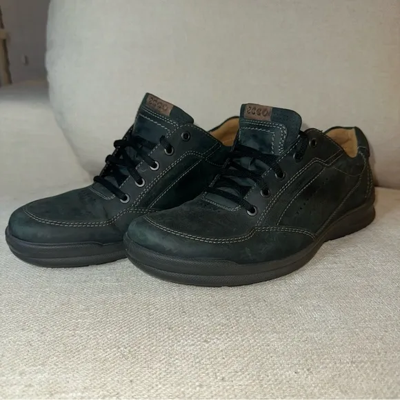 Ecco Shoes: Men's Black Lace Work Shoes