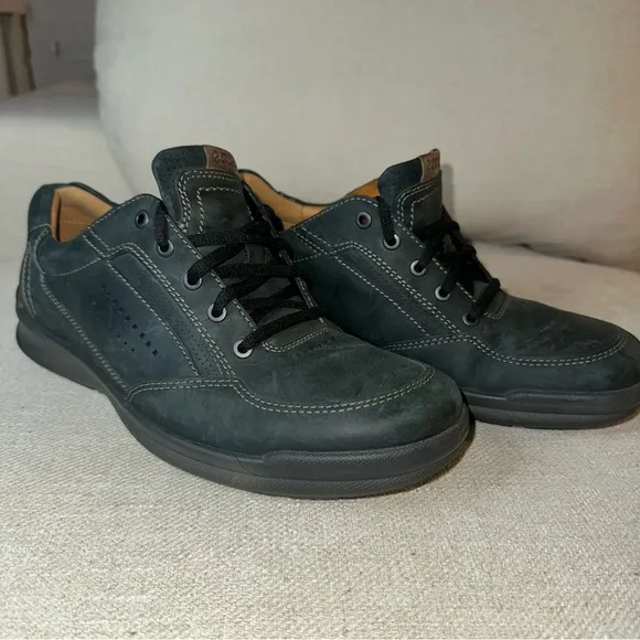 Ecco Shoes: Men's Black Lace Work Shoes