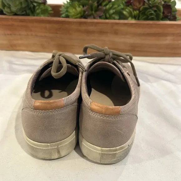 Ecco Soft 7 Sneakers Men's Leather Lace Up Comfort Shoes Size 42