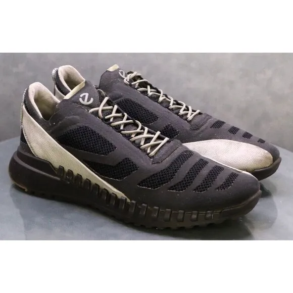 ECCO Zipflex Breakthru S.T.I $140 Men's Sneakers Shoes Sz EU 45 US 11-11.5 Gray