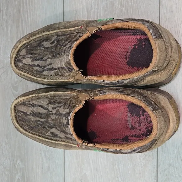 Eco Twis Mens Leather Brown Slip-On Shoes Sz 11M Driving