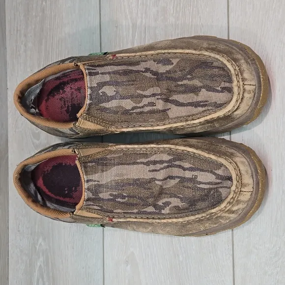 Eco Twis Mens Leather Brown Slip-On Shoes Sz 11M Driving