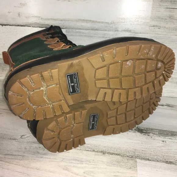 Eddie Bauer Duck Waterproof Snow Hiking Winter Boot Mens 8 Green Blue Leather