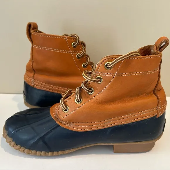 Eddie Bauer Size 5‎ Women’s Brown Leather Lace Up Duck Waterproof Rain Boots