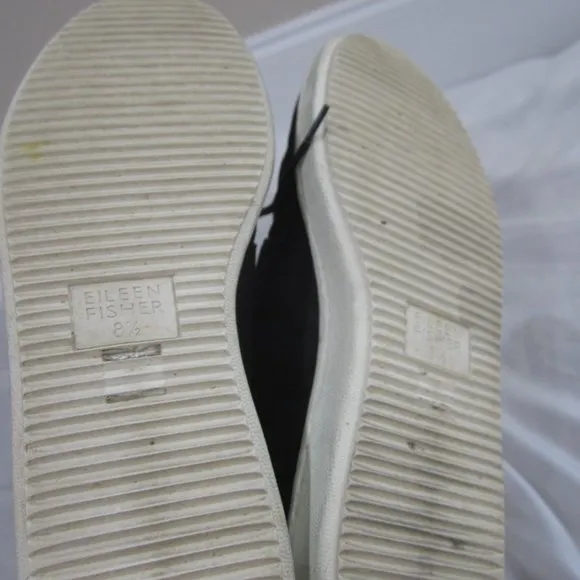 Eileen Fisher 8.5 Black Suede Tie Tennis Shoes