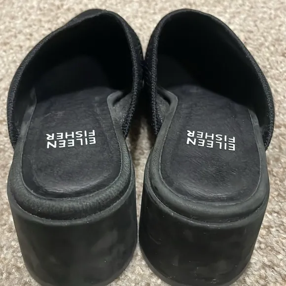 Eileen Fisher Betsy Knit Mule Shoes Black