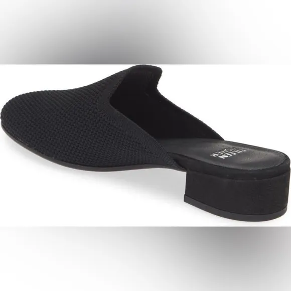 Eileen Fisher Betsy Knit Mule Shoes Black
