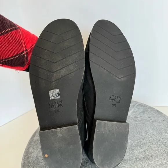 Eileen Fisher Frida Tumbled Nubuck Derby Shoes 8.5