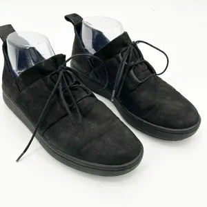 Eileen Fisher Kipling Black Sneakers Lace up Tumbled Nubuck leather Shoes Sz 8