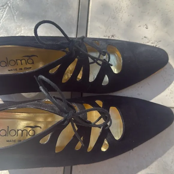 Elegant Black Lace-Up Women's Shoes