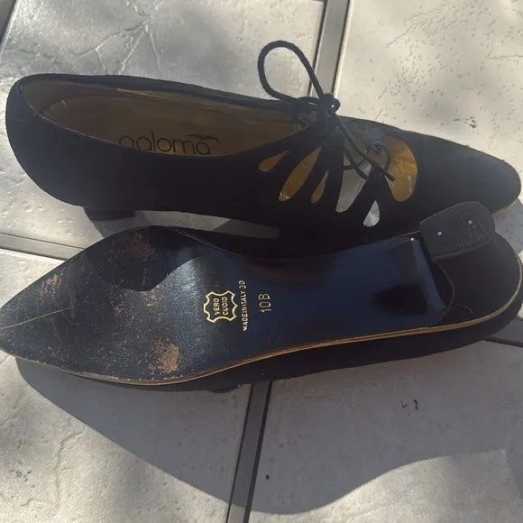 Elegant Black Lace-Up Women's Shoes