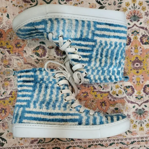 ELYSIAN The ANKARA SILK VELVET HIGH TOPS | Size 10 (EU 42)