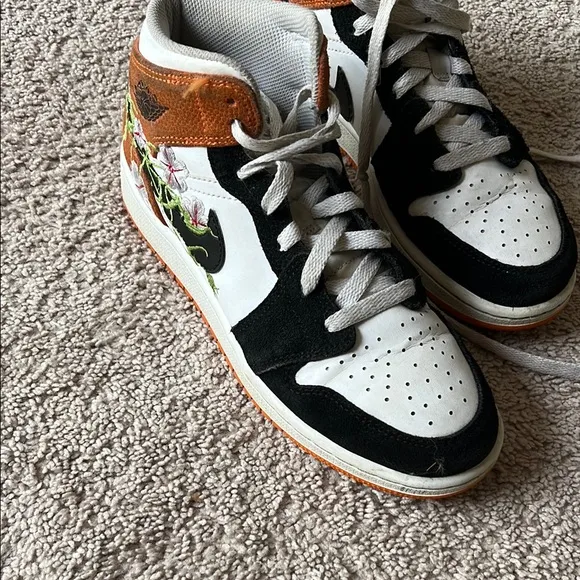 Embroidered High-Top Sneakers