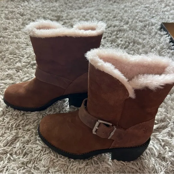 EMU AUSTRALIA Colebrook Waterproof Suede Merino Wool Lined Boots Sz: 6 Kids: 4