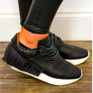 EsseUTEsse black leather dressy sneakers
