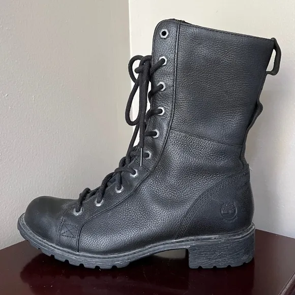 EUC Timberland Stoddard Waterproof Tall Biker Boots Women's A128L