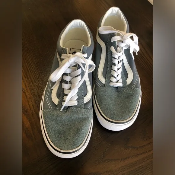 EUC💫VANS Sz 8 Bluish Gray suede‎ all season wear comfy sporty casual fun travel