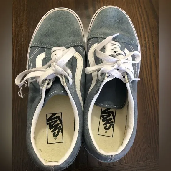 EUC💫VANS Sz 8 Bluish Gray suede‎ all season wear comfy sporty casual fun travel