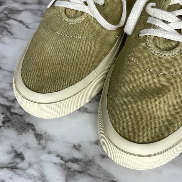 Everlane Forever sneakers lace up canvas comfort sneaker shoes green 7.5