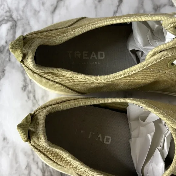 Everlane Forever sneakers lace up canvas comfort sneaker shoes green 7.5