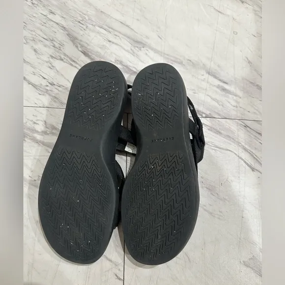 Everlane Sandals Women size 10 The ReNew Shoes Black Strappy Comfort Walking