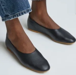 Everlane The Day Glove Italian Leather Slip-On Balletcore Flats Black 10.5