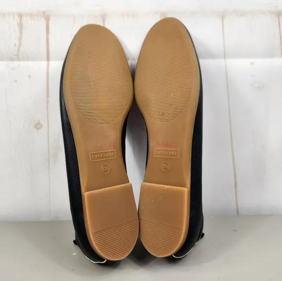 Everlane The Day Glove Italian Leather Slip-On Balletcore Flats Black 10.5