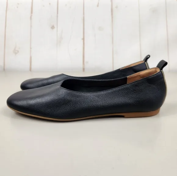 Everlane The Day Glove Italian Leather Slip-On Balletcore Flats Black 10.5