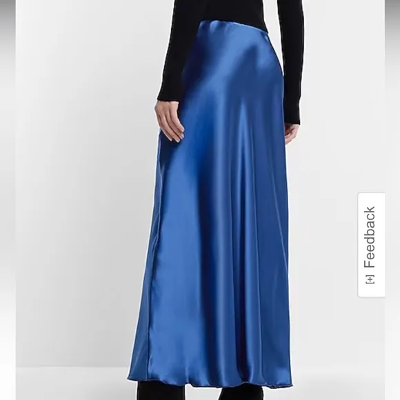 Express Satin High Waisted Maxi Skirt