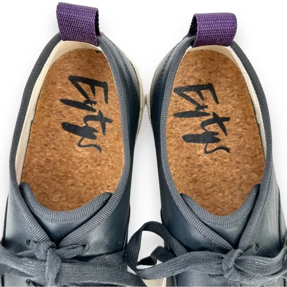 Eytys &quot;Mother&quot; Navy Blue Platform Nobuck Leather Chunky Sneakers sz 39