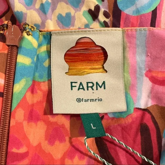 Farm Rio Fruit Salad Puff Sleeve Maxi Dress (L)