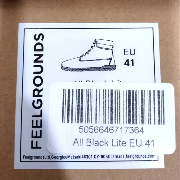 Feelgrounds Discontinued Patrol Lite All Black EU 41 Size 10 Barefoot Shoes