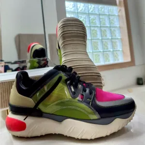 Fendi chunky sneakers, multicolor, good condition size 8 USA/7 UK