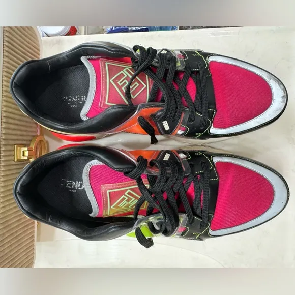 Fendi chunky sneakers, multicolor, good condition size 8 USA/7 UK