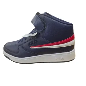 Fila Blue and Red High-Top Sneakers with Velcro Strap