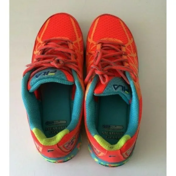 FILA Dimension Track 2 Energized Running Shoes Sneakers Coral Multi Sz.8.5