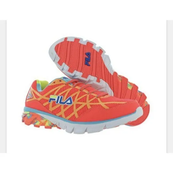 FILA Dimension Track 2 Energized Running Shoes Sneakers Coral Multi Sz.8.5